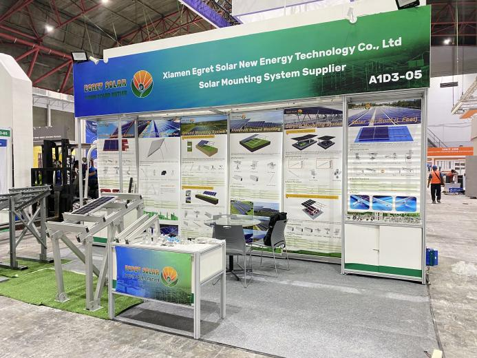 Egret Solar -asennusteline loistaa Solartech Indonesia 2026 -messuilla