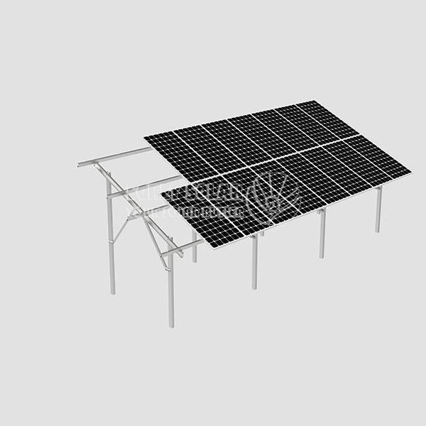 Kaksinkertainen paalu aurinkovoimaan kiinnitys