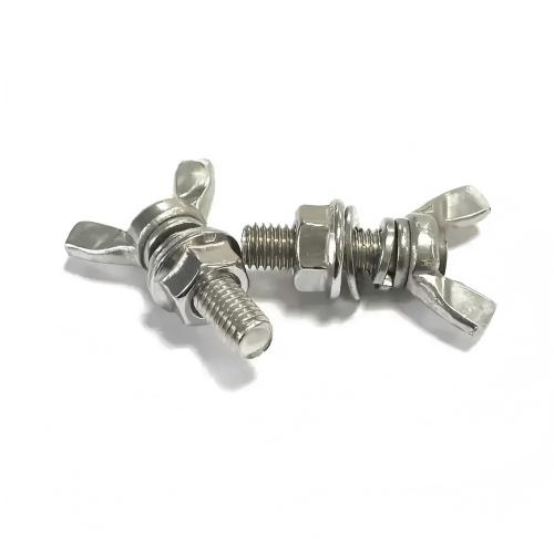 Solar wing bolt with flange nut